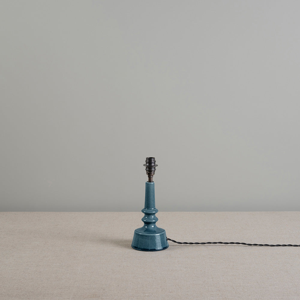 Ditsy Ceramic Table Lamp Base in Sea Blue, Color Without Lampshade and Bulb, Just Blue Lamp Base - Nicola Harding