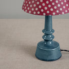 Ditsy Ceramic Table Lamp Base in Sea Blue, Base Closeup - Nicola Harding