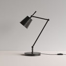Focused Table Lamp Base in Waxed Brass, With Focused Empire Lamp Shade in Waxed Brass with Rolled Edge - By NiX