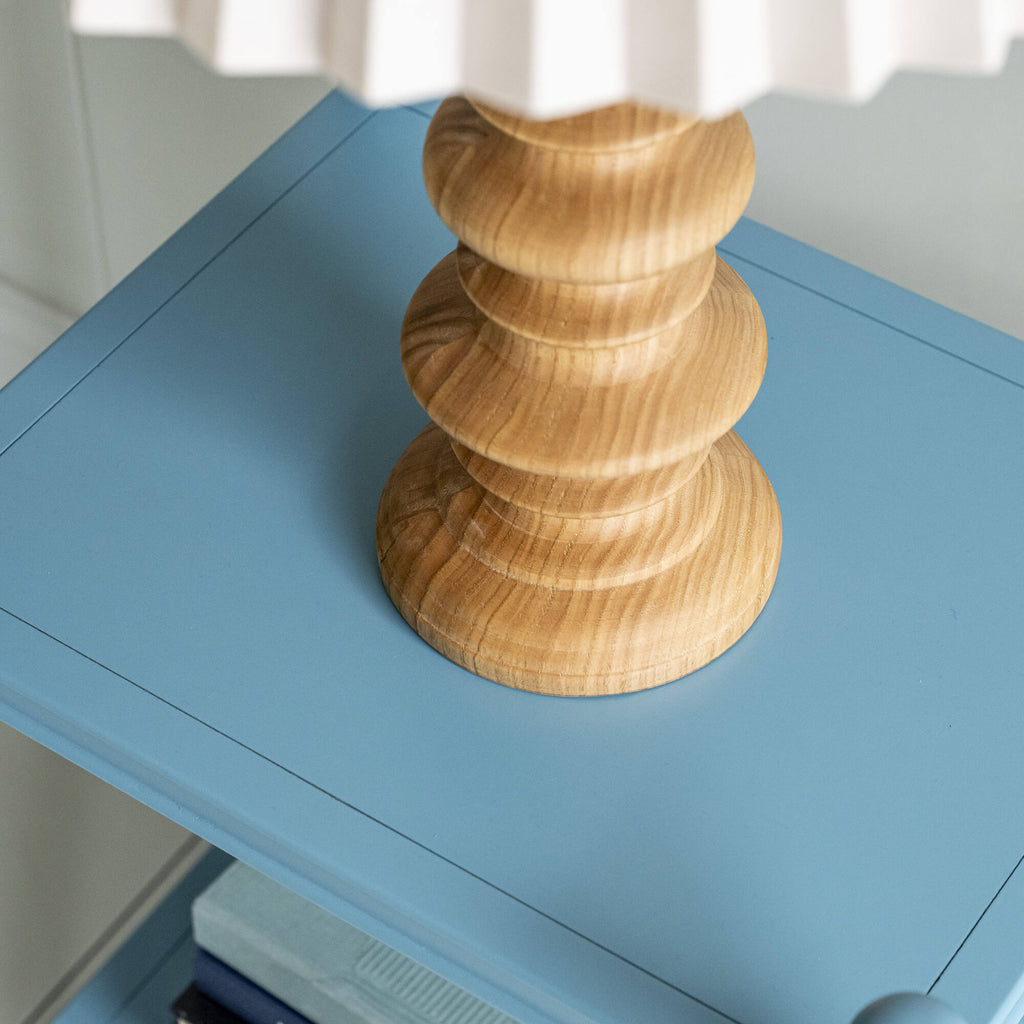  Wooden Table Lamp Base in Natural Oak - Nicola Harding & Co. 