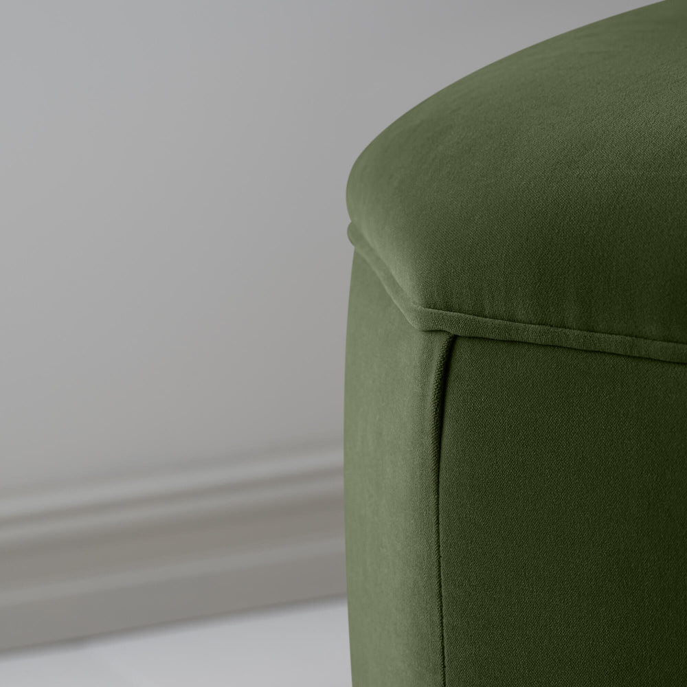 Hither Hexagonal Storage Ottoman in Intelligent Velvet Juniper Closeup Design - NiX