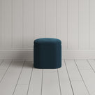 Thither Hexagonal Ottoman in Intelligent Velvet Aegean Back view