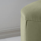 Thither Hexagonal Ottoman in Intelligent Velvet Green Tea Design Closeup - NiX