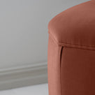 Thither Hexagonal Ottoman in Intelligent Velvet Sienna Design Closeup - NiX
