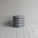 Thither Hexagonal Ottoman in Regatta Cotton, Blue - NiX