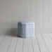 image of Thither Hexagonal Ottoman in Square Deal Cotton, Blue Brown