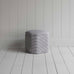 image of Thither Hexagonal Ottoman in Ticking Cotton, Blue Brown
