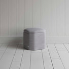 Thither Hexagonal Ottoman in Ticking Cotton, Blue Brown - NiX