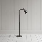 Floor Lamp Base in Waxed Brass With Lampshade
