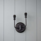 Double Brass Wall Light Without lampshade