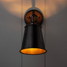 Brass Wall Light Finishing With Metal Lampshade