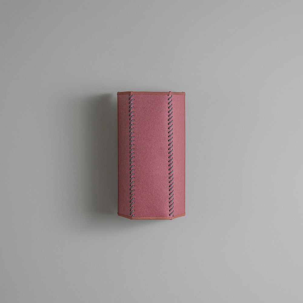  Stitch In Time Wall Light in Burgundy with Muted Pink Trim - By NiX 