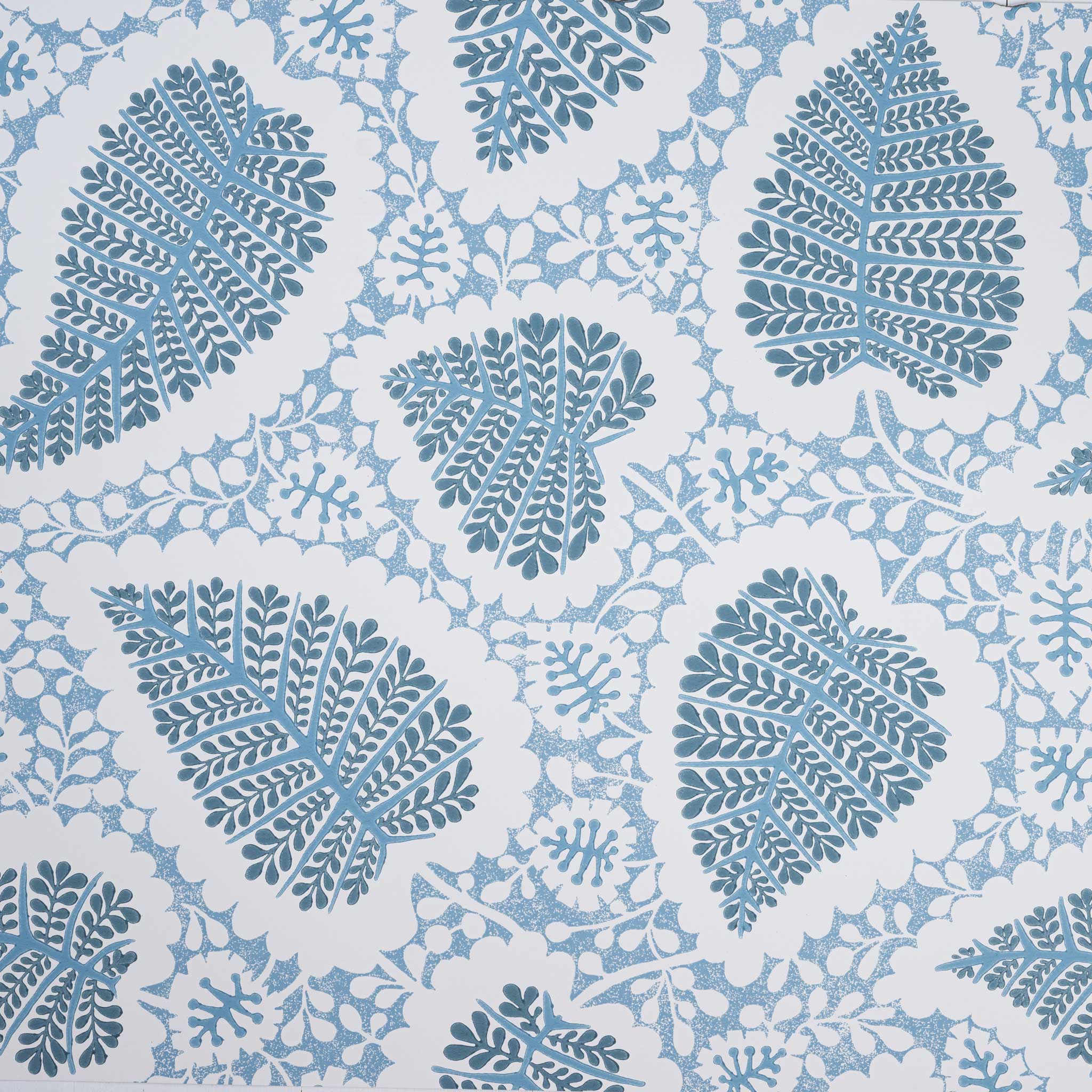 Dingle Wallpaper in Sugarbag Blue and Peacock - Nicola Harding 
