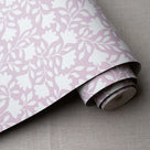 Roll of Ginko Wallpaper in Rose Pink - Nicola Harding