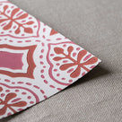 Rhombus Wallpaper neat edge in Rhubarb and Pink