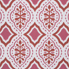 Design Closeup of Rhombus Wallpaper in Rhubarb and Pink