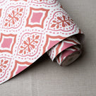 Rhombus Wallpaper roll in Rhubarb and Pink - NiX By Nicola Harding & Co.