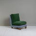 image of Perch Slipper Armchair in Well Plaid Frame, with Intelligent velvet Juniper cushions