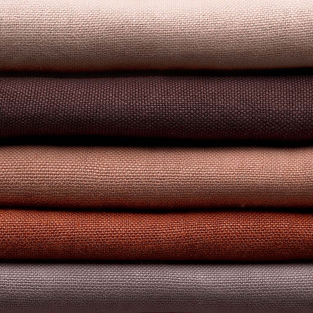 Stack of Linen Fabrics in Multiple Colors Layered Together – By NiX